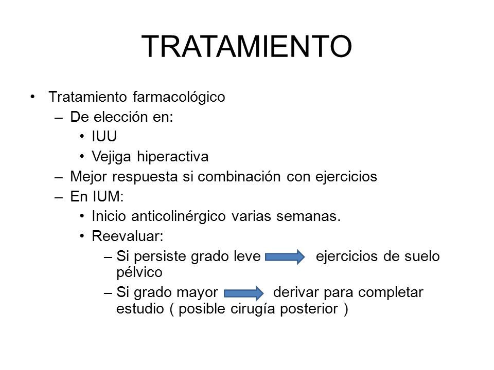 Vejiga hiperactiva tratamiento medico